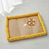 Cama Refrigerante para Perrera Personalizada de Resorte y Verano para Perros y Gatos Pequeños y Medianos, Perrera Universal de Mimbre, Esterilla Refrigerante para Dormir, Perrera Cuadrada para Gatos
