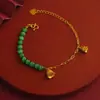 Collar de Oro de Arena Vietnamita con Lazo, Duradero, Pulsera Versátil de Lujo Ligero para Mujer, Joyería de Oro de Imitación, Pulsera Grande de Flor