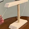 Juegos de Lanzar y Tirar Anillos de Madera de Escritorio Gancho para Lanzar Anillos Juego de Anillos