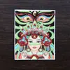 Venta al por mayor del fabricante Estilo Xizang Thangka Dorado de Colores Zakhilaam Vida Pasada y Presente Tara Verde Lienzo Thangka Reemplazable