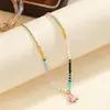 Collar Bohemian Style con Cuentas de Colores Serie Océano para Mujer, No se Desvanece, Accesorios Sexy de Collar de Playa para Mujer