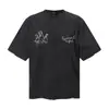 Marca de Calle Alta Americana Representa Camiseta Trendy de Manga Corta Holgada con Estampado de Letras Versátil de Verano Casual