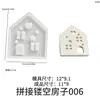 Caja de Luz Led Casa Hueca Molde de Silicona Corazón Hueco DIY Árbol de Navidad Casa Placa Yeso Molde para Luz de Noche