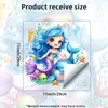 Xinuo PH_QTB746 Calcomanía para Inodoro de Sirena de Cabello Azul de Dibujos Animados Impermeable Autoadhesiva Decoración para Tanque de Inodoro de Baño