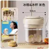 Bandeja de Cubitos de Hielo de Dopamina Taza de Café Prensa Molde para Cubitos de Hielo Fabricante de Hielo Sellado Popote de Grado Alimenticio Taza de Viaje Estilo Americano