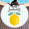 Fornecimento Transfronteiriço de Toalhas de Praia Redondas Estampadas Frescas e Simples, Jogos Americanos Estilo Limão e Mats de Yoga com Impressão Digital 3D