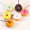 Donut de Aguja de Azúcar Artificial de PU Colgante para Coche Kawaii Juguete de Comida Artificial Colgante Decoración de Coche Regalos Pequeños para Mejores Amigos