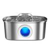 Dispensador de Agua para Mascotas de Acero Inoxidable Alimentador Inteligente de Agua Led para Gatos y Perros Purificación de Agua de Doble Capa Plato para Beber Tazón de Agua