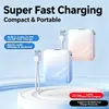 Suministro exclusivo transfronterizo 10000mAh gran capacidad carga rápida 22.5W fácil de transportar puede ser carga rápida bidireccional cable incorporado