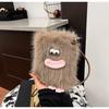 2025 Nueva Bolsa de Teléfono de Peluche de Dibujos Animados Moderna Elegante Personalidad Linda Versátil Tendencia Influencer Cruzada Mini Bolsa Pequeña
