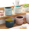 Taza de cepillo de dientes simple estilo nórdico para baño del hogar, taza de cepillado de dientes para parejas