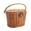 Cesta de Bicicleta Tejida Vintage con Cubierta, Cesta de Doble Propósito, Cesta Delantera para Patinete