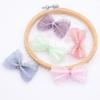 Horquilla para niña con lazo, accesorios DIY, material de joyería de malla semiterminada hecha a mano, accesorios para ropa, zapatos y calcetines, bolso