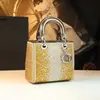 Bolso de Mano Lady Dior 2026 Modelo Nuevo, Elegante y Lujoso, Bolso de Moda para Mujer de Piel Genuina con Adornos de Diamantes, Bolso de Hombro Cruzado