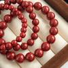 Pulsera de cuentas de cinabrio natural pulsera retro de temperamento que combina con todo regalo de transferencia de año de vida nuevos accesorios al por mayor
