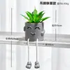 Estilo Ins Escandinavo Boneca Pendurada Planta Verde Falsa Enfeites Decorativos Criativos Mesa de Escritório Suculenta Artificial Pequenas Plantas em Vasos