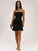 Vestido Camisola Estilo Chica Popular Transfronterizo Amazon 2026 para Mujer, Cintura Plisada Adelgazante Dobladillo con Volantes Bodycon Corto
