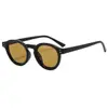 Montura Redonda de Moda Estilo Europeo y Americano Retro Casual Unisex Tendencia para Exteriores Protección Solar Gafas de Sol de Alta Gama