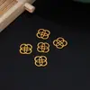 Conector de Borla de Aleación DIY Estilo Antiguo Pieza Colgante para Horquilla Dinastía Han Trébol de Cuatro Hojas Galvanoplastia Electroplateado Etiquetas de Aleación Accesorios