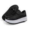 Zapatos para caminar con deformación de cuatro ruedas Zapatos de patinaje automáticos para niños Zapatos de patinaje invisibles para estudiantes masculinos y femeninos Zapatos con ruedas para caminar para adultos