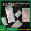 Embalagem de saco plástico autoadesivo translúcido para capa de celular eletrônico de bolso fosco, cabo de dados, saco fosco CPE, personalização