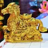 Enfeite de Cofre de Dinheiro Banhado a Ouro de Plástico para o Ano do Carneiro, Bolsa de Dinheiro para Atrair Riqueza, Pote de Dinheiro do Deus da Riqueza, Oferenda a Buda, Fábrica de Suprimentos Festivos