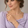 Collar de perlas barrocas con cuentas de arroz francés, único, elegante, retro, nicho, collar único, cadena de suéter