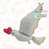 Nuevo regalo base en forma de corazón para el Día de San Valentín, decoración de boda de propuesta de paloma estilo INS, globos de papel de aluminio que realzan el ambiente