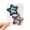 Presilhas de Cabelo Xadrez Coloridas com Estrela para Crianças, Grampos para Franja, Presilhas Bb para Meninas, Presilhas Laterais de Bebê, Grampos Laterais, Acessórios de Cabelo