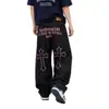 Jeans de Mezclilla Cruda Bordados Plisados Resistentes Estilo Retro Americano Unisex Sueltos Pierna Ancha Estilo Callejero Versátiles Pantalones Largos Modernos