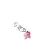 Lindo llavero de estrella KT con forma de corazón para niña, colgante de gatito de dibujos animados, accesorio para mochila para pareja y novia.