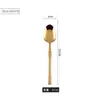 Serie de cintura pequeña chapada en oro acero inoxidable vajilla cuchillo para bistec, tenedor y cuchara hotel vajilla occidental cuchara para café té