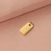 Pingente de Etiqueta Polida de Aço Inoxidável Marca Tail Transfronteiriça Colar Retangular Joias Acessórios DIY Feitos à Mão 5X10Mm
