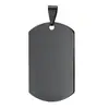 Colar de Tag Militar Liso de Aço Inoxidável Transfronteiriço Europeu e Americano Gravação DIY Aço Titânio Tag de Animal de Estimação Tag de Identidade Tag de Cachorro de Aço Inoxidável