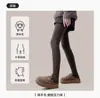 Medias de Lana con Talón Plano para Mujer, Calcetines Cálidos de Forro Polar para Otoño e Invierno con Talón en Ángulo Recto, Medias Adelgazantes y No Ajustadas