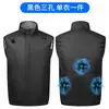 Colete de ar condicionado com resfriamento transfronteiriço, novo modelo de verão, colete com 3 saídas de ar de ventilador, roupa com ventilador para proteção solar no trabalho