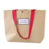 Bolsas de tote de papel kraft compuesto, bolsas de tote de tienda de ropa de alta gama, logo personalizado, empaque de regalo de uso general para centros comerciales, venta al por mayor