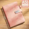 Caderno A5 de Pele de Ovelha Novo Estilo, Caderno Espesso para Reuniões de Negócios e Escritório, Pode Ser Impresso com Logo, Bloco de Notas Espesso Simples