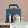 Taza de Cerámica Kiln Ru 'Suceden Cosas Buenas' Taza de Agua para Oficina Taza de Té de Gran Capacidad Empaque en Caja de Regalo Recuerdo de Negocio