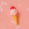 Mini Casquinha de Sorvete de Resina Simulada DIY Material para Capinha de Celular com Creme Acessórios de Cabelo Grampo Pingente Acessórios de Pingente