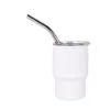 Amazon Juego de 3 oz de Acero Inoxidable Mini Copa de Vino Taza para Coche Taza con Popote de Doble Pared Termo Taza Portátil para Coche