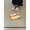 Zapatos Mary Jane Planos de Lunares Blanco y Negro Estilo Francés Retro para Mujer, Zapatos Versátiles de Corte Bajo para Personas Bajitas