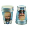 Líder Nacido Bebé Pequeño Jefe Decoración para Fiesta de Cumpleaños Suministros Sombrero de Fiesta Boss Baby Vaso de Papel Mantel