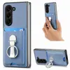 Para Samsung Samsung ZFold6 Funda para Teléfono con Pantalla Plegable Soporte ZFold5 Estuche para Tarjetas con Anillo