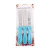 Espátula de crema de acero inoxidable de 4 pulgadas de tres piezas, cuchillo desmoldador de pasteles, cuchillo para salsa de pan tostado, herramienta para fondant