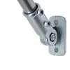 Pie de Hierro Fundido de Seis Partes de 25 mm Pesa 180 grados Base Giratoria para Mástil de Bandera Accesorios, Conector Plegable de Engranaje para Poste de Luz Callejera