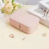 Caja de Joyería, Caja de Almacenamiento de Joyería Portátil, Viaje Compacto y Exquisito Aretes, Anillos, Collares, Cajas de Joyería para Entrega