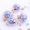 Aretes DIY Hechos a Mano con Lentejuelas de Estrella Coloridas y Bola de Cristal de Cristal