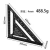 Régua Triangular para Marcenaria Yunbei Liga de Alumínio Régua de Ângulo Reto para Marcenaria 7 Polegadas Imperial/Métrico Régua de Ângulo de 90 Graus