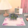 Tarjeta de felicitación con caja de flores 3D de Iris Transfronterizo Tarjeta de felicitación de bendición para el Día de la Madre y Acción de Gracias Tarjeta de felicitación con mensaje de papercraft creativo